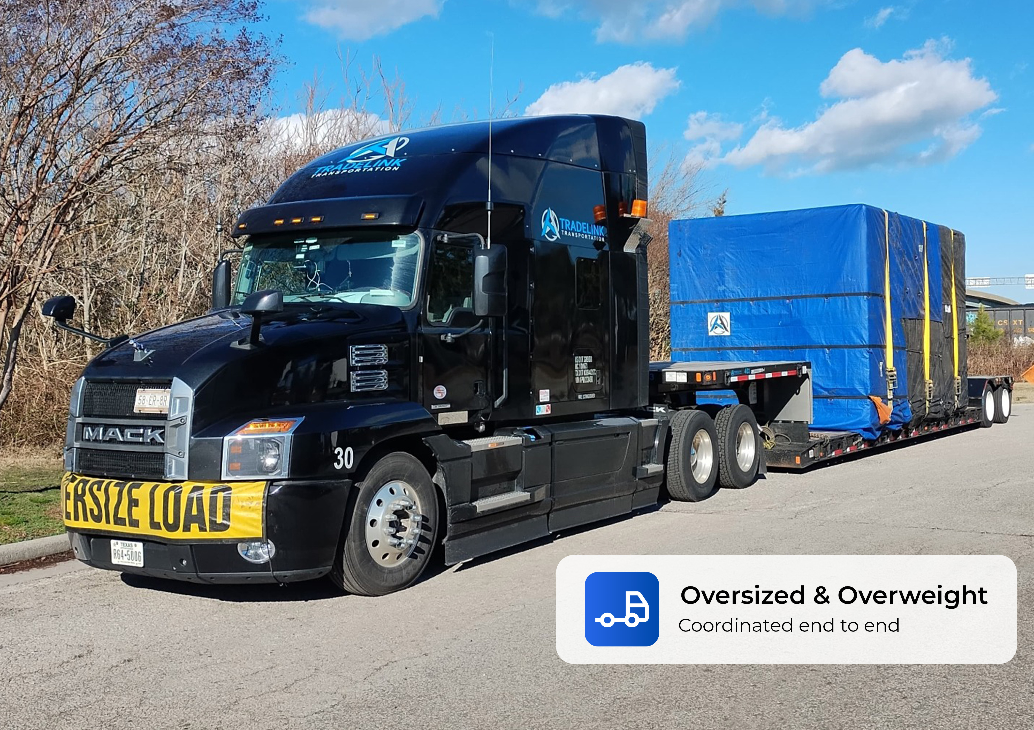 Oversized & overweight load on an open deck — coordinated end to end